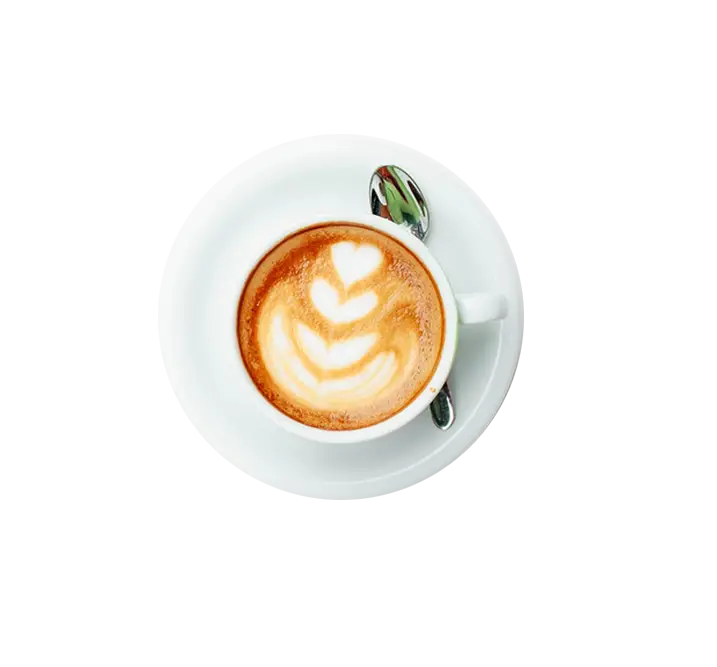 White Coffee Cup with Beautiful Latte Art