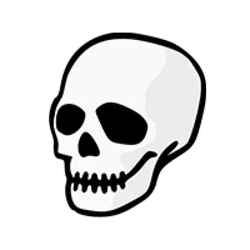 Cartoon Skull Illustration for Halloween Theme
