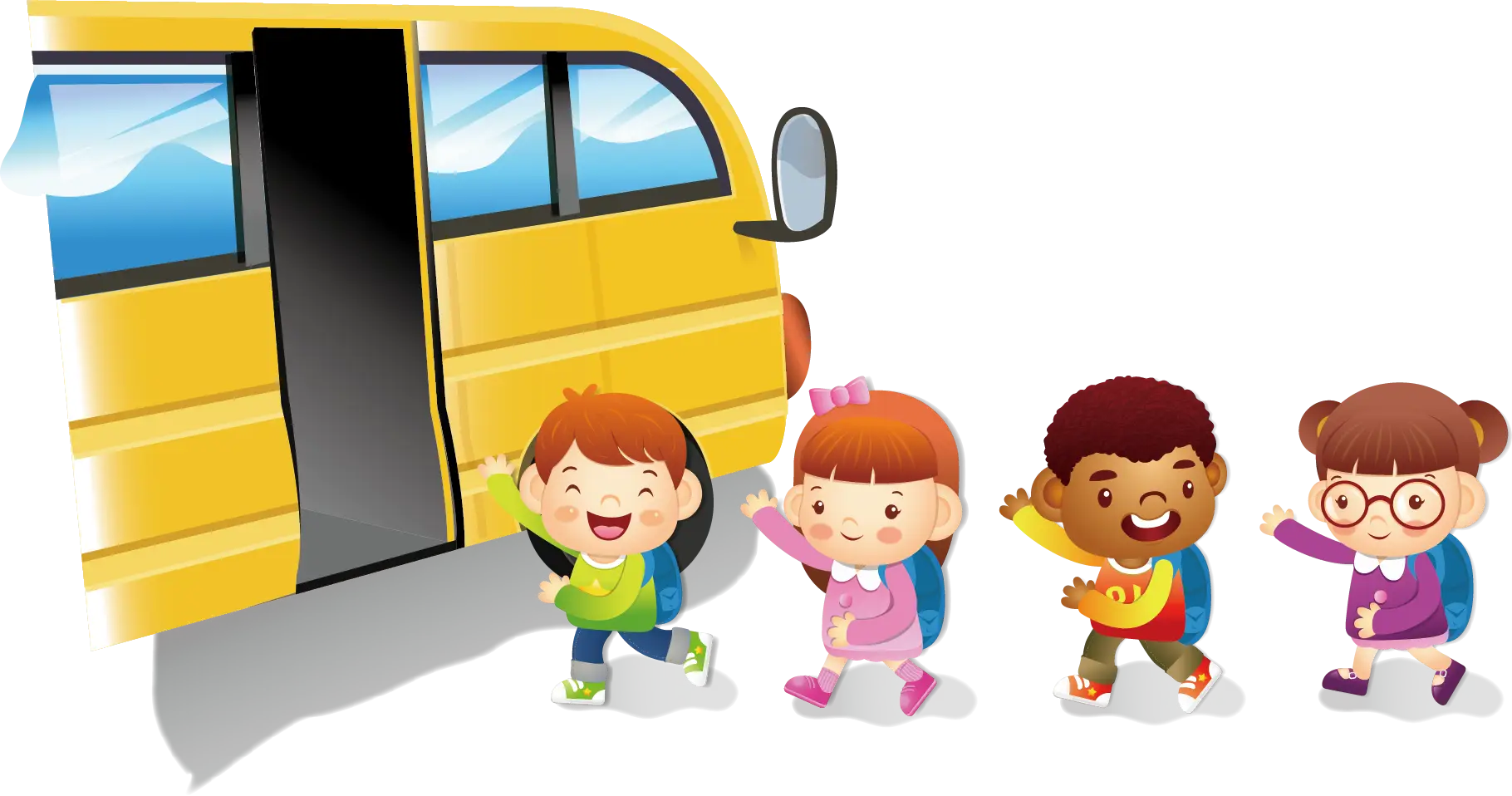 Children Boarding a School Bus