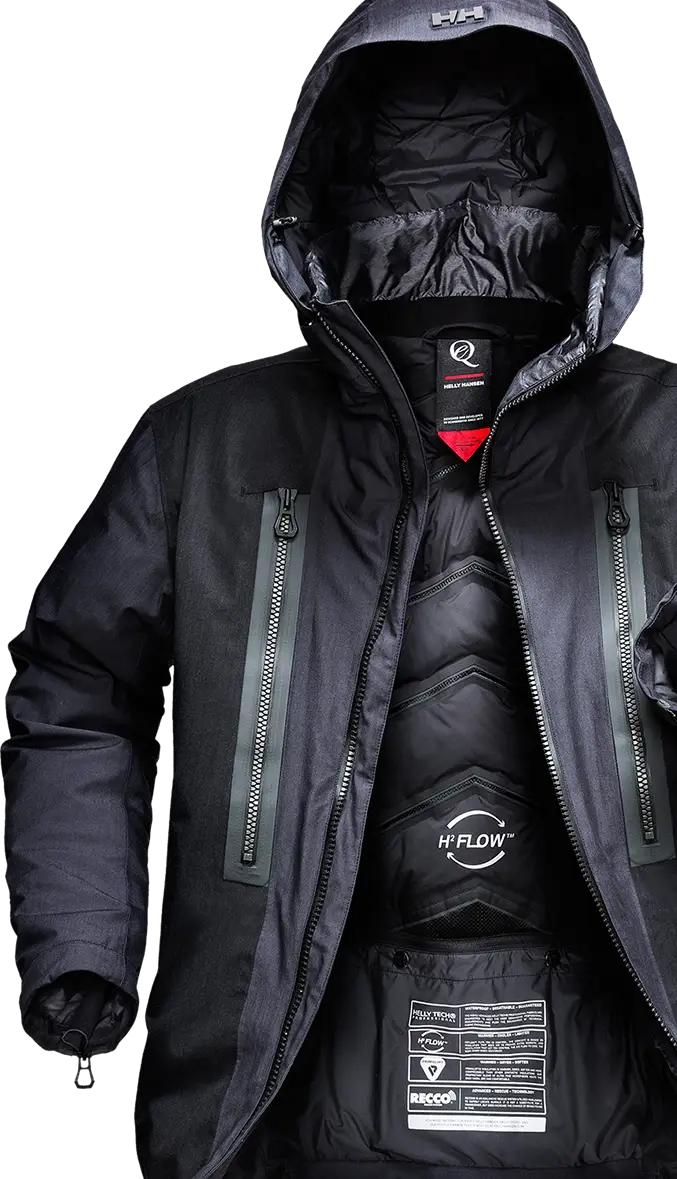 Black Hooded Winter Jacket