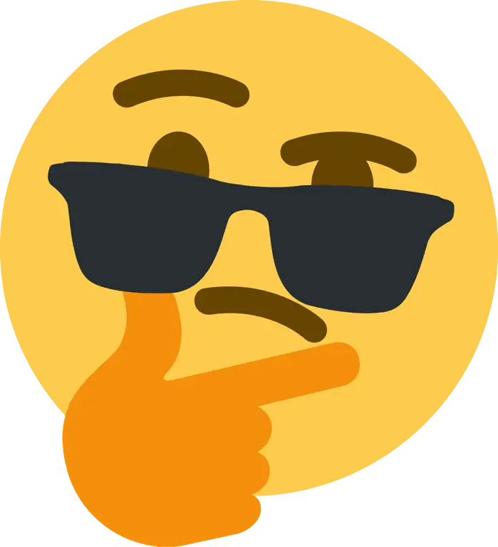 Thinking Emoji with Sunglasses