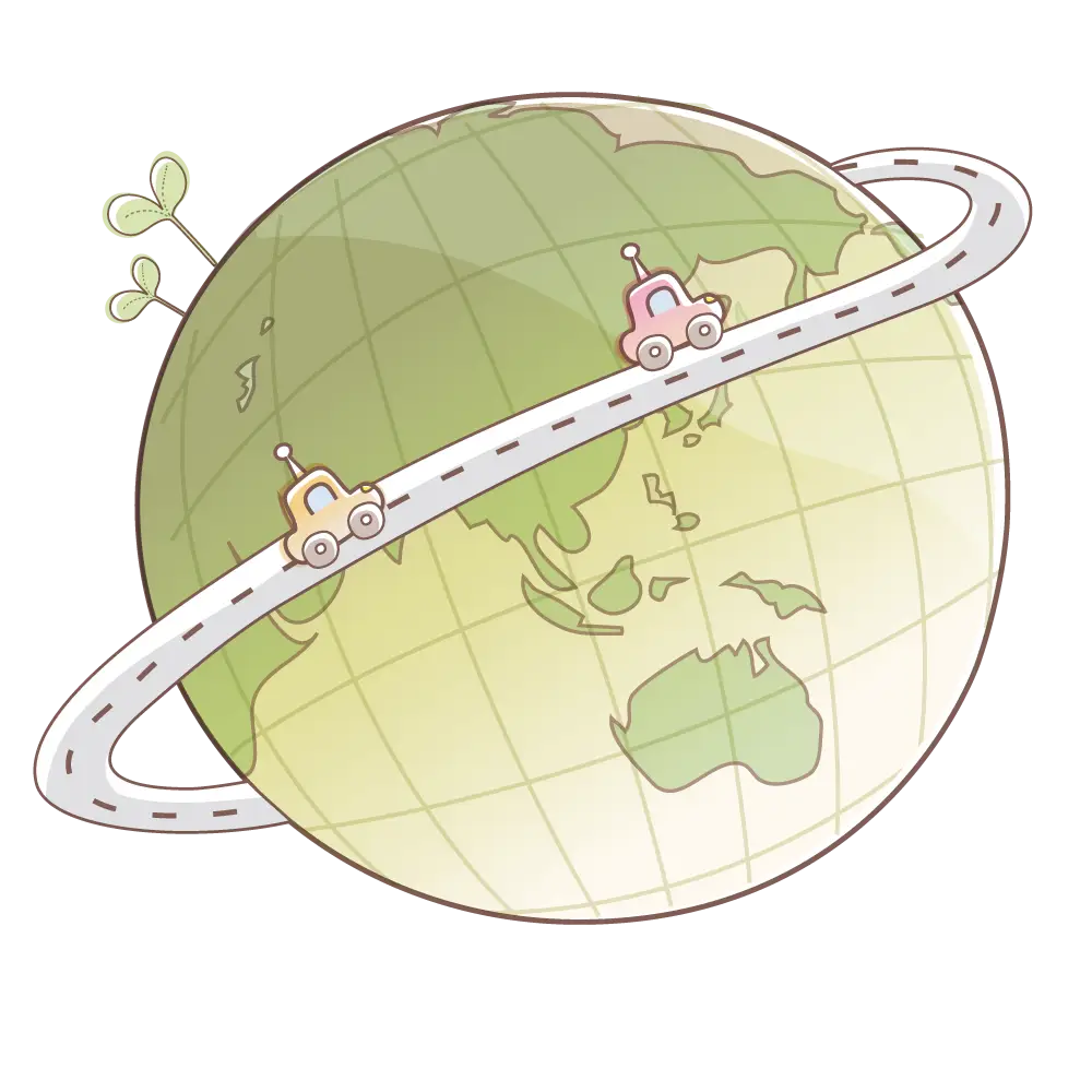 Earth with Road and Cars