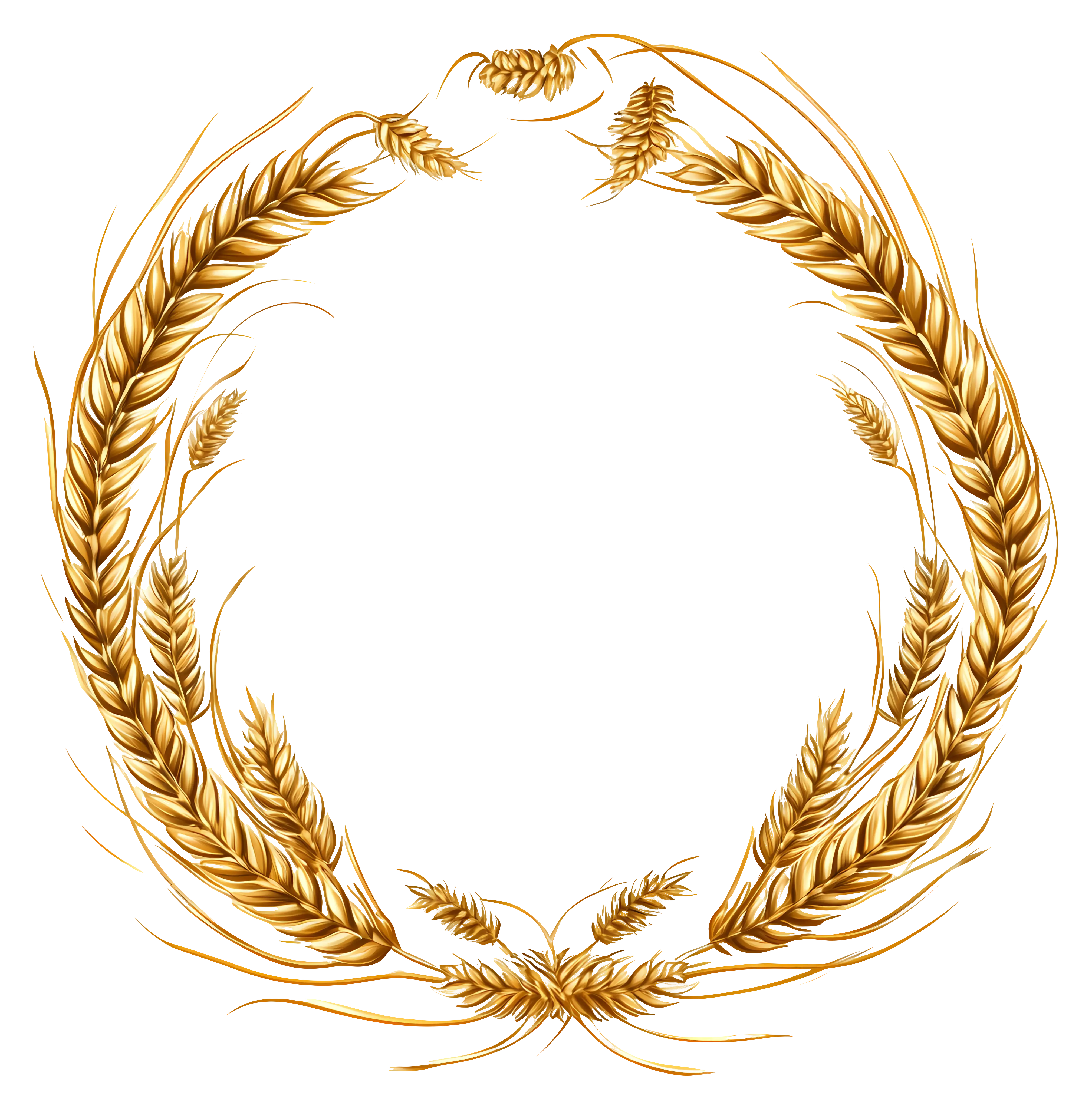 Golden Wheat Wreath Design for Rural Theme