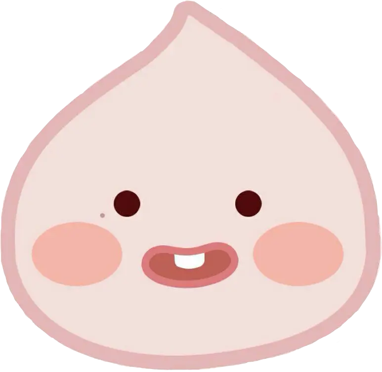 Cute Peach Face Character