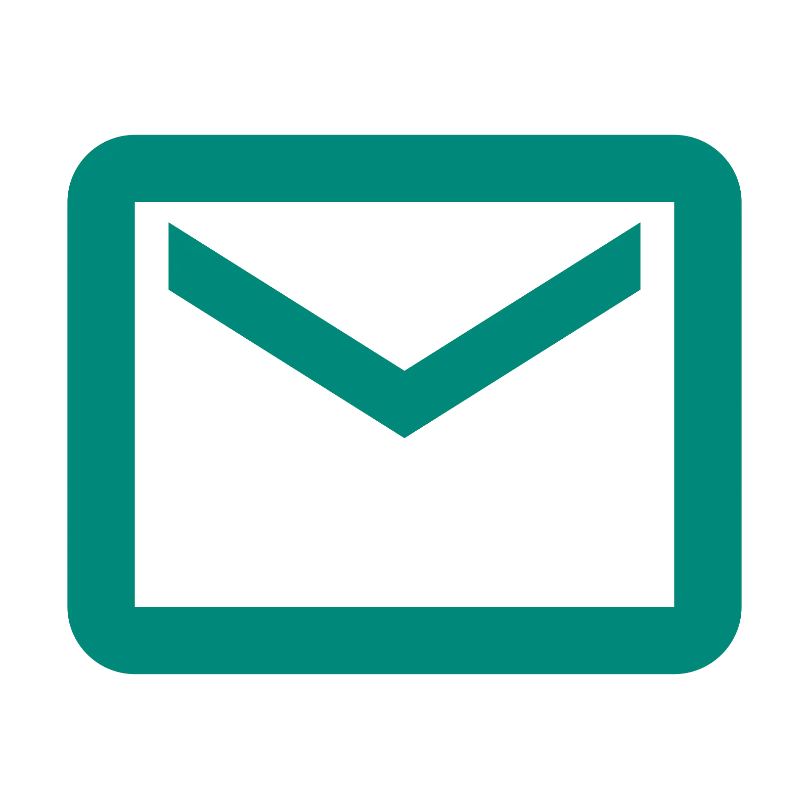 Green Mail Icon for Messaging and Communication