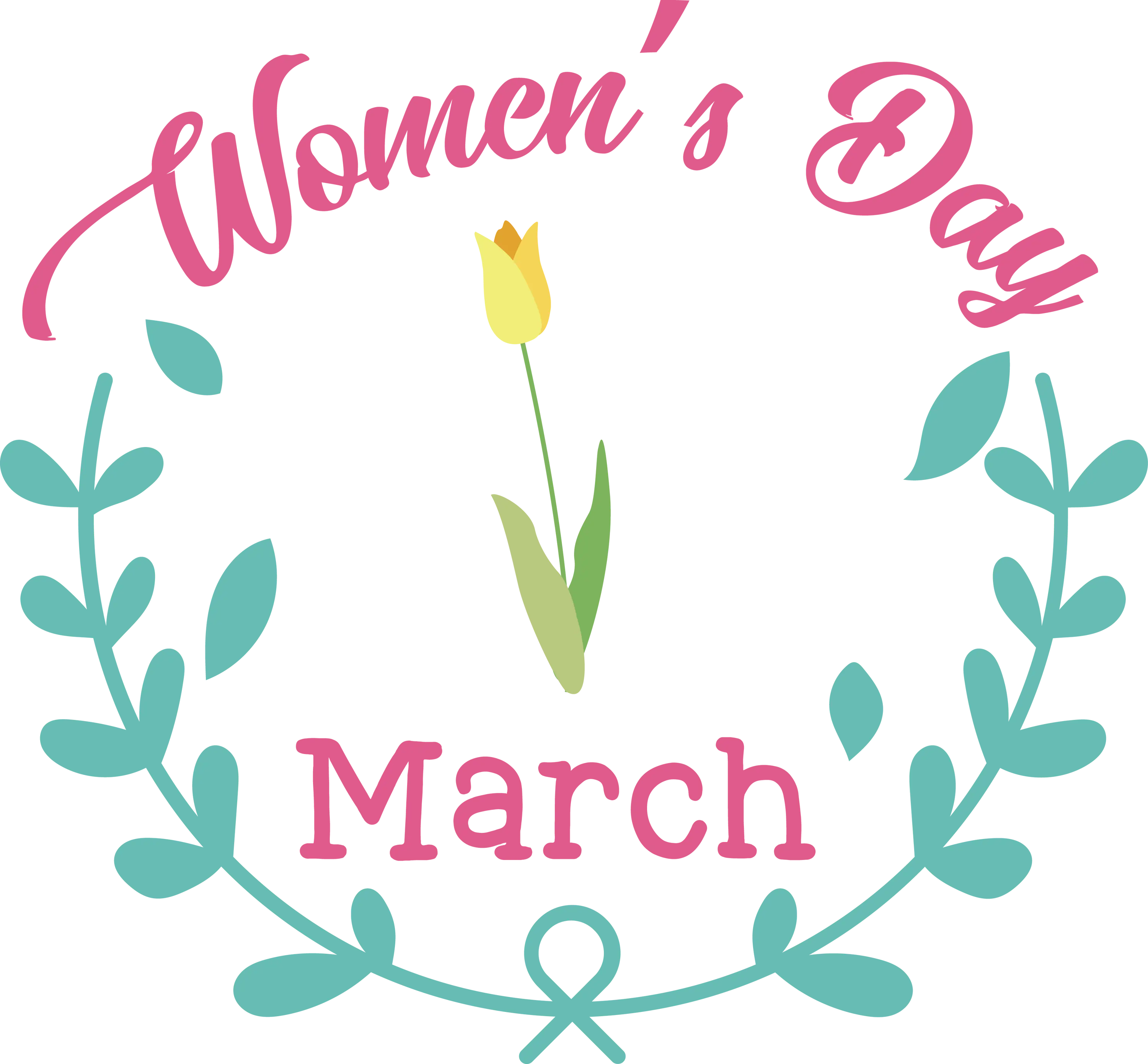 Women&#039;s Day Celebration Illustration with Tulip