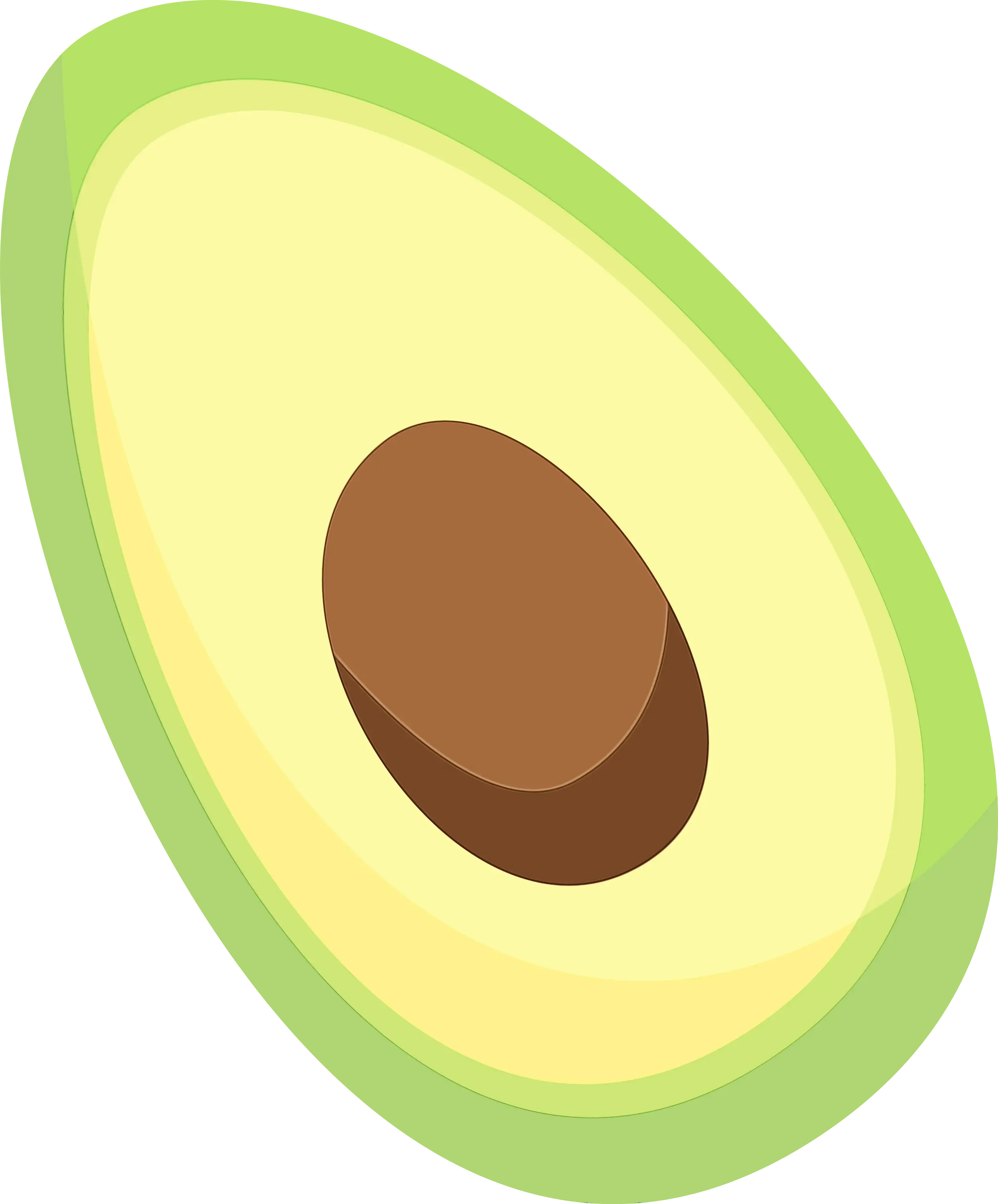 Sliced Avocado Illustration