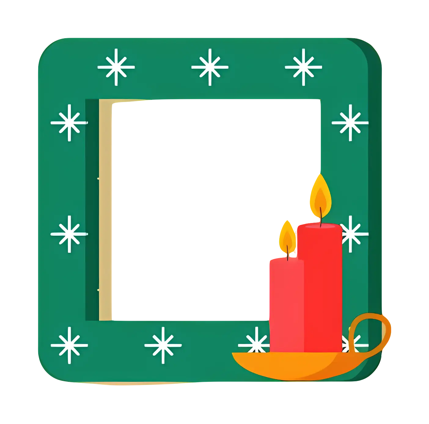 Decorative Frame with Candles