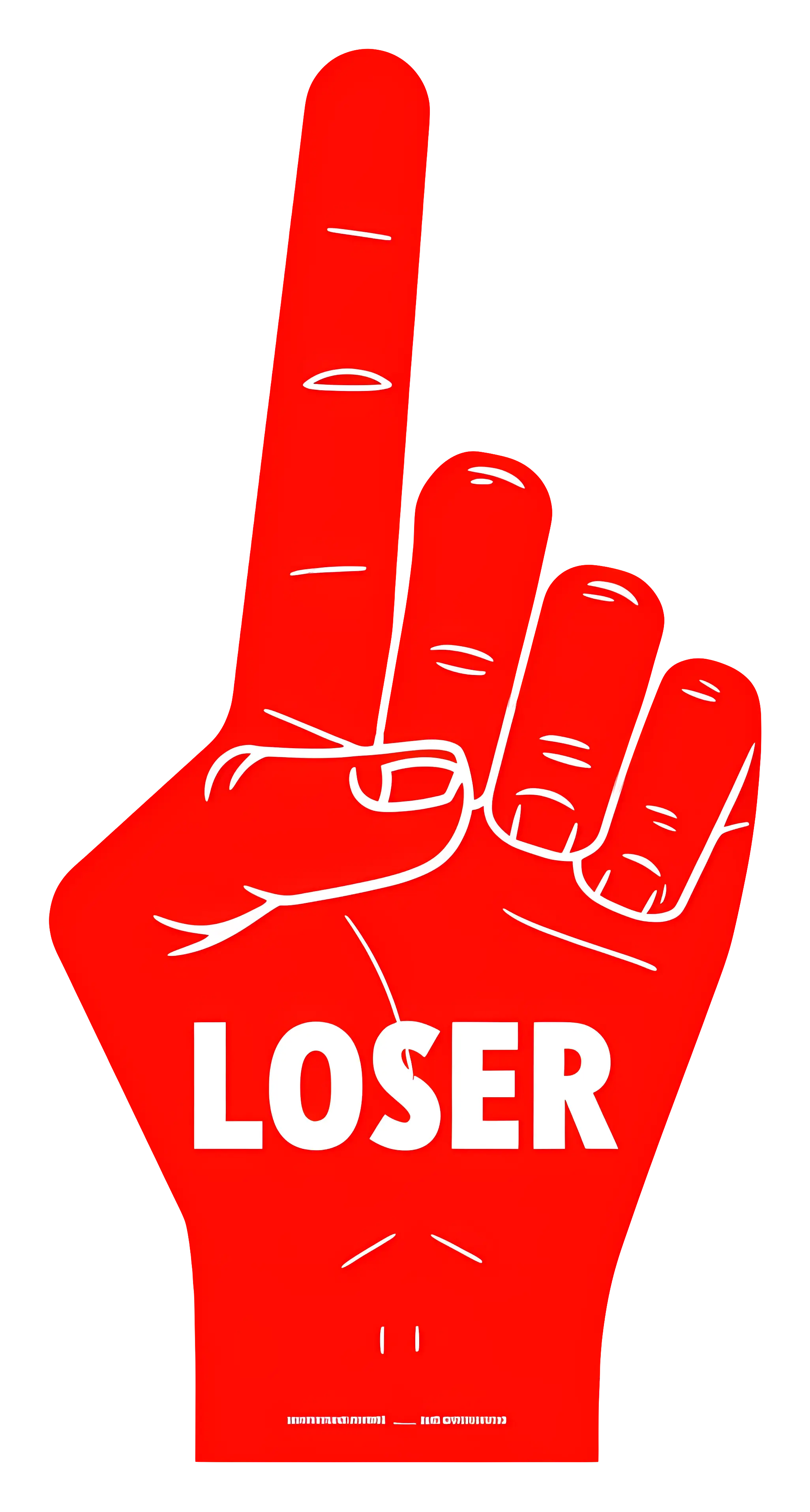 Red Foam Finger with Loser Sign