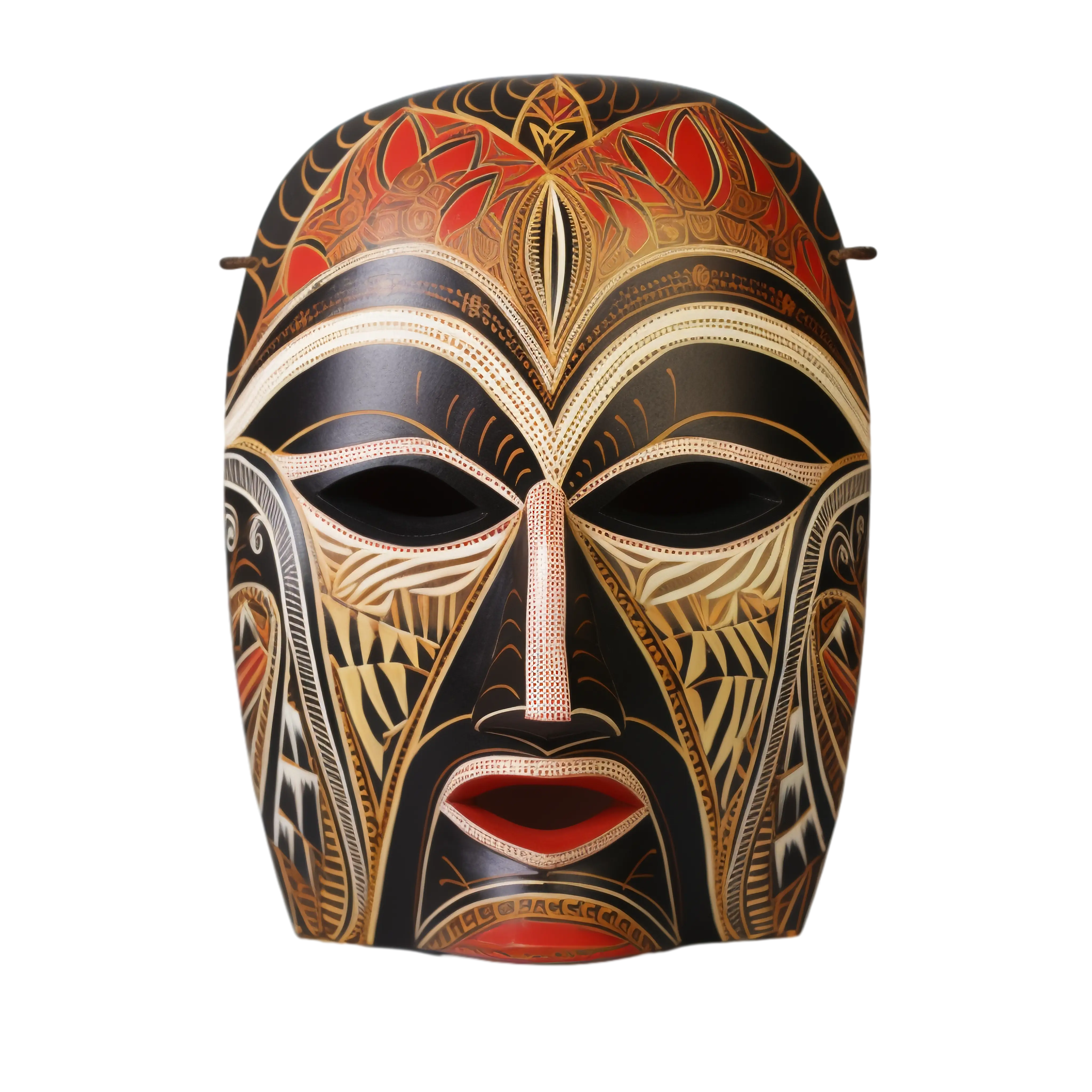 Tribal Mask with Intricate Patterns
