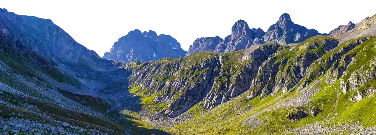 Green Mountains in a Valley