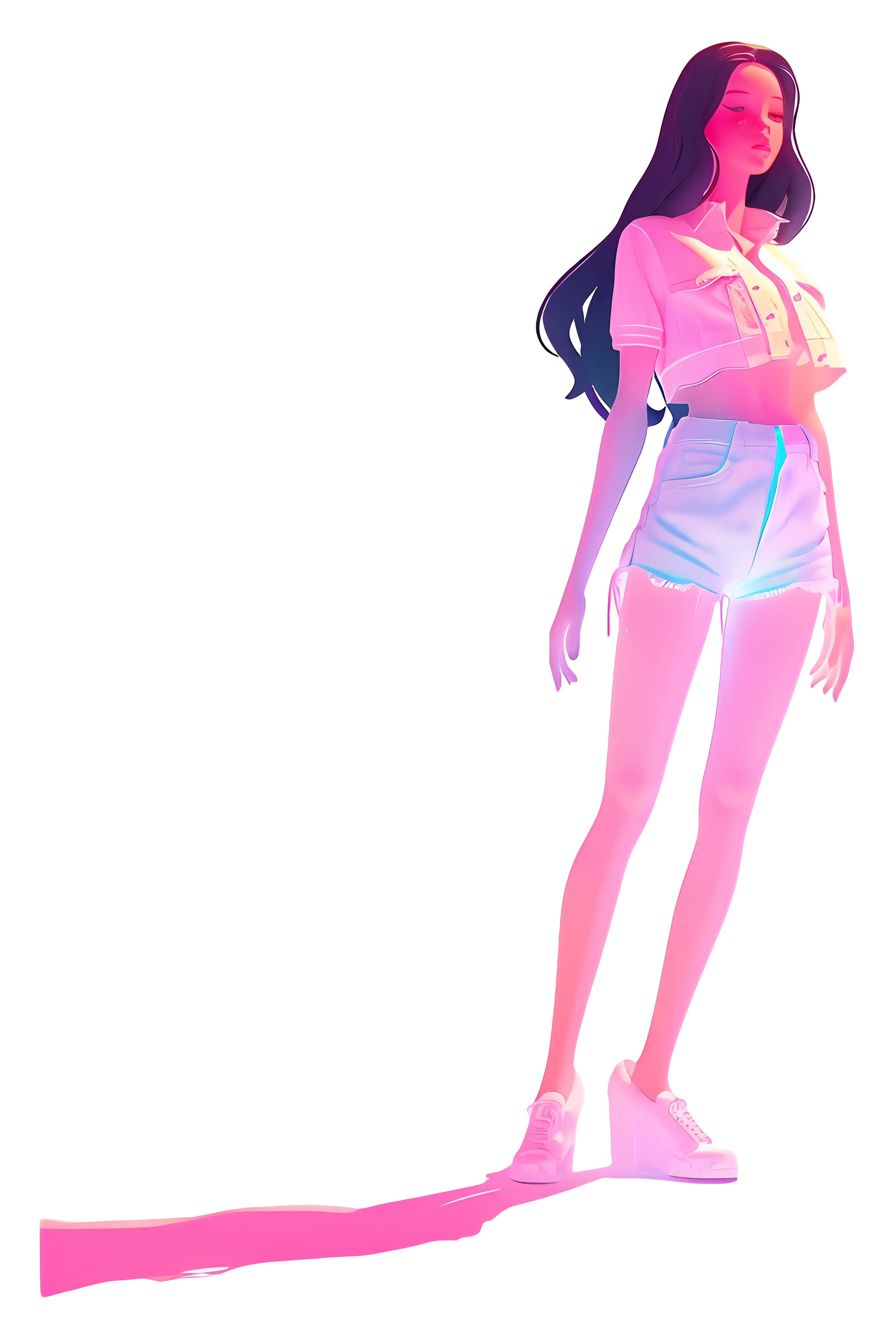 Colorful Girl Illustration