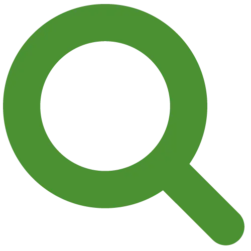 Green Magnifying Glass Icon for Search