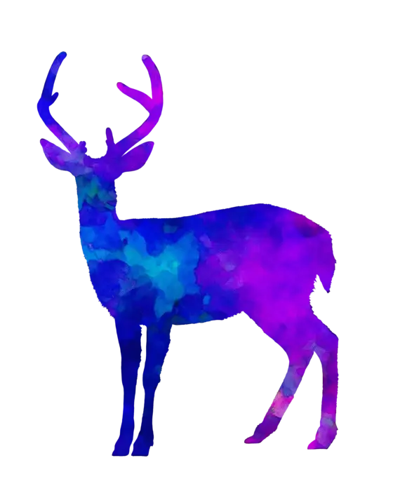 Watercolor Deer Illustration in Vibrant Colors