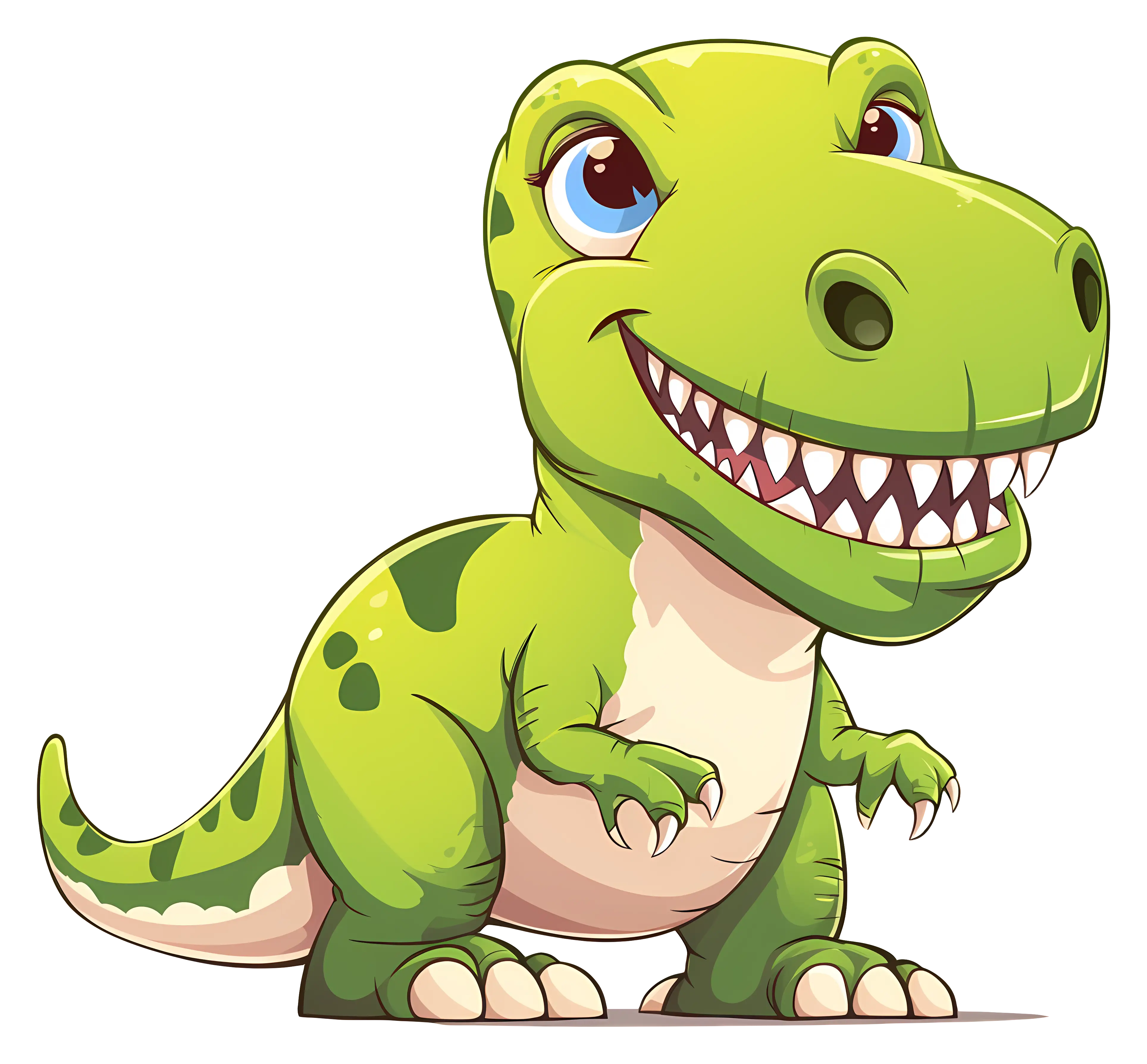 Cute Dinosaur in Cartoon Style