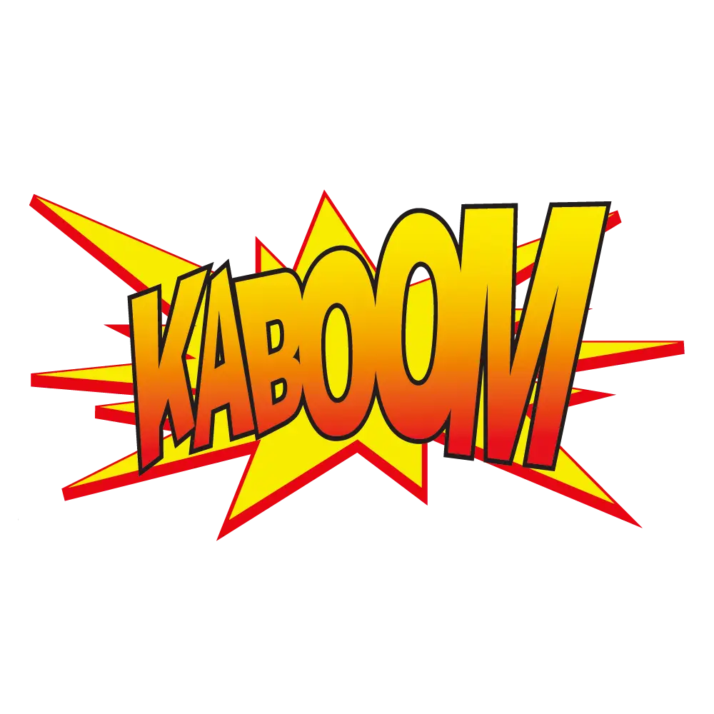 Kaboom Text in Comic Style