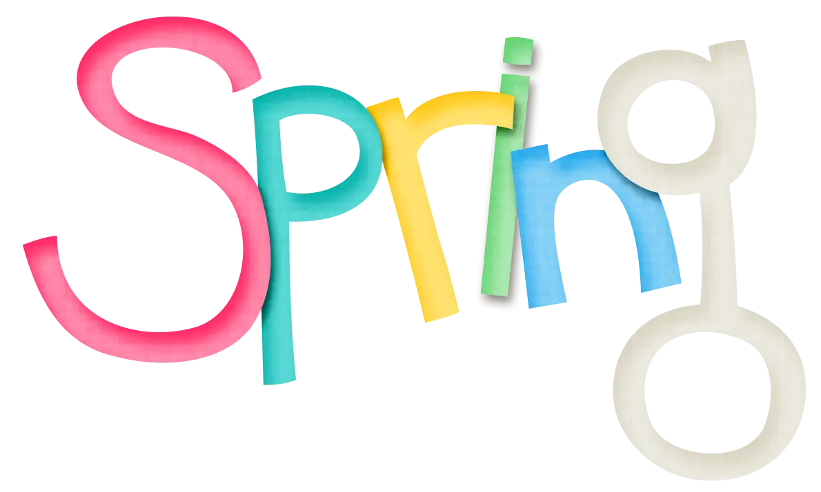 Colorful Spring Typography