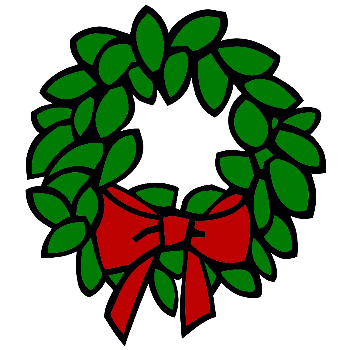 Decorative Christmas Wreath with Red Bow