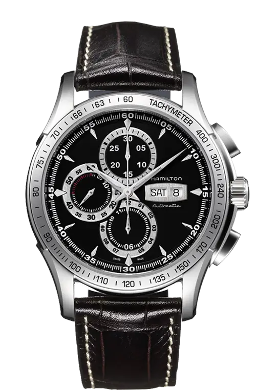 Elegant Black Chronograph Wristwatch