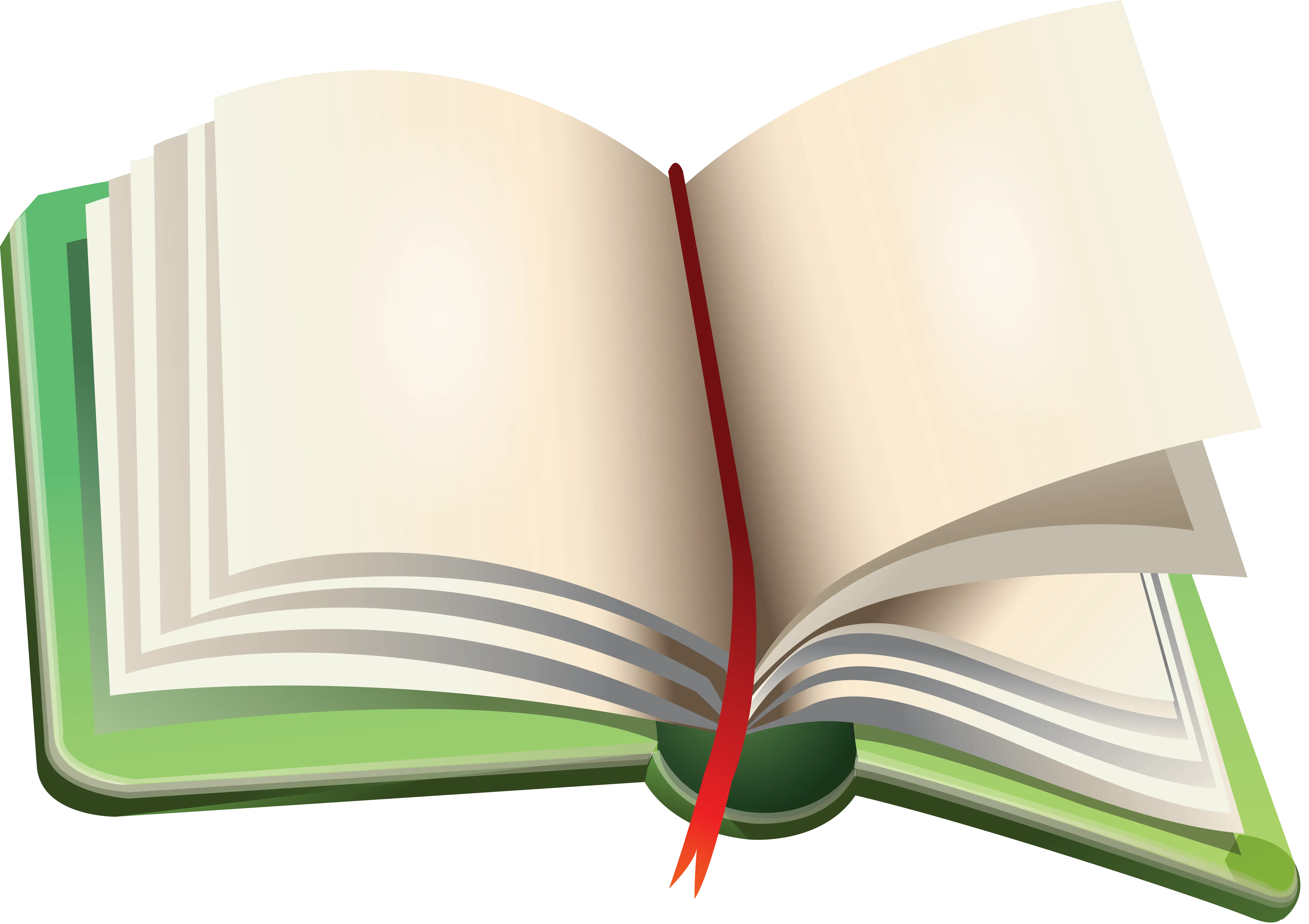 Open Book with Bookmark Illustration