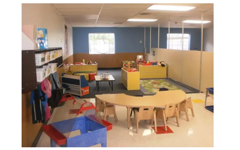 Colorful Classroom with Furniture