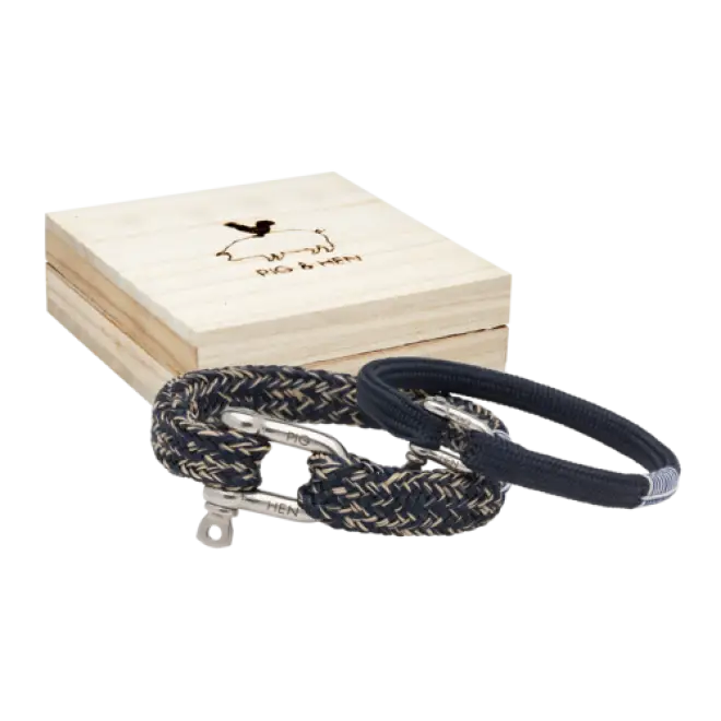 Woven Bracelets with Wooden Box