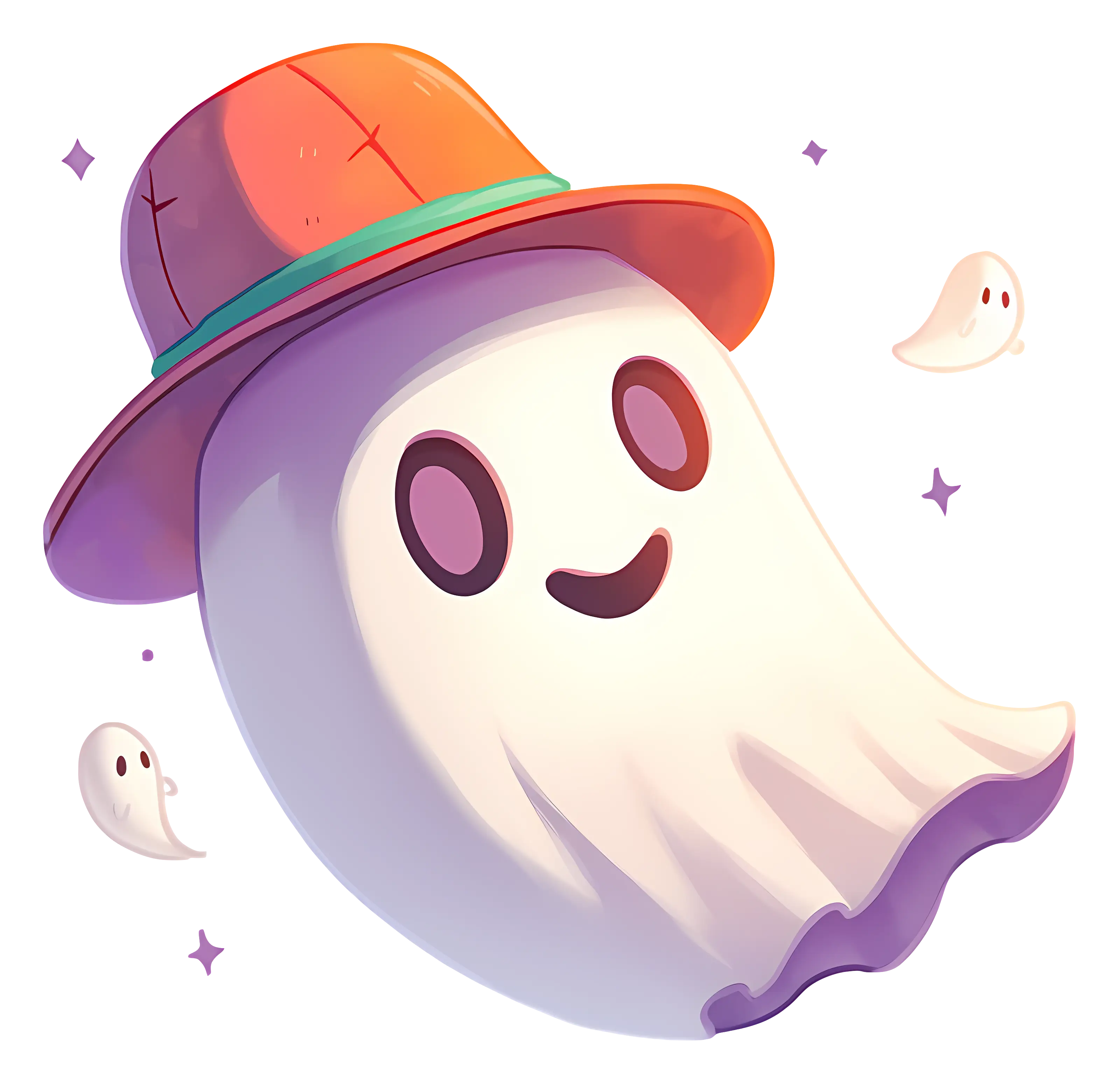 Cute Ghost with Hat