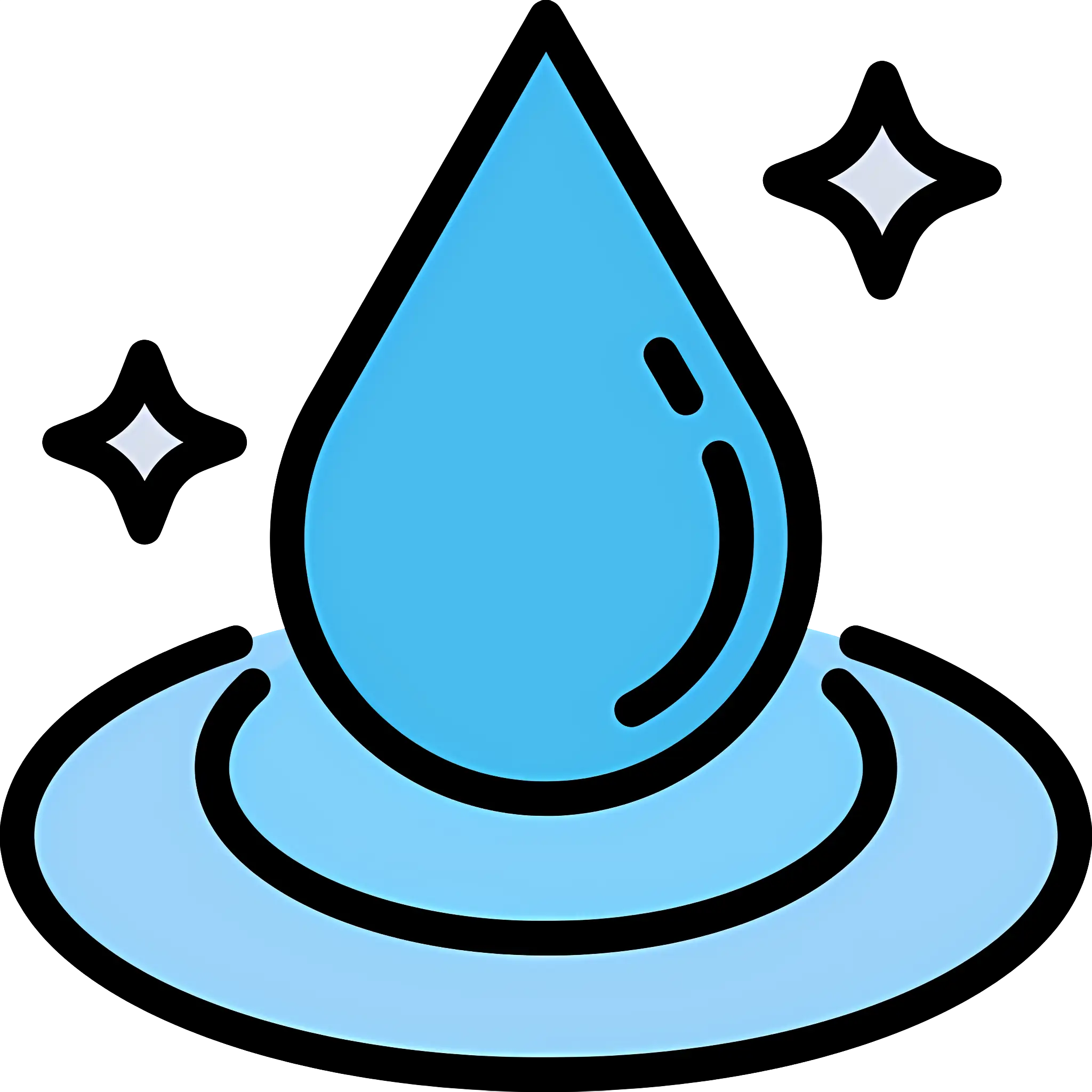 Blue Water Droplet Illustration