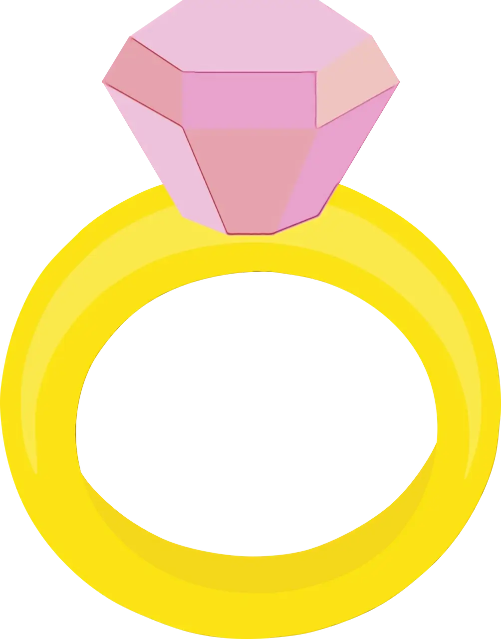 Golden Ring with Pink Gemstone