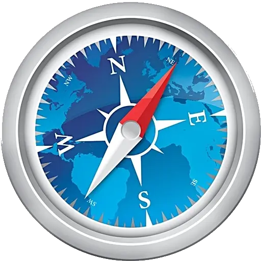 Blue Navigational Compass Graphic