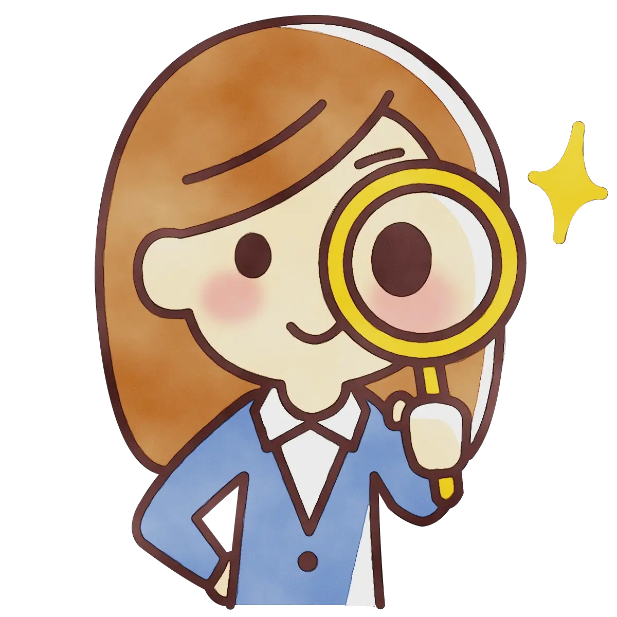 Girl Detective with Magnifying Glass