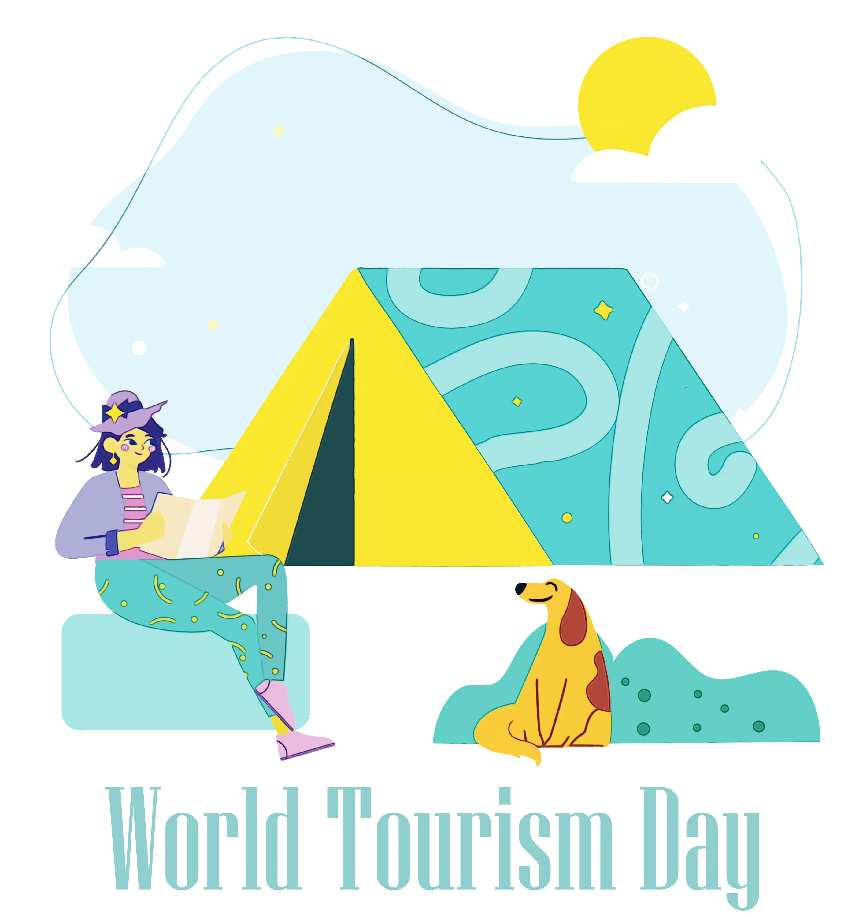 World Tourism Day Camping Scene