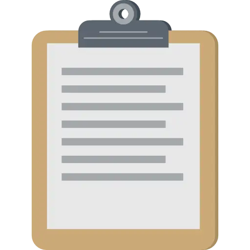 Clipboard with Paper for Office Use
