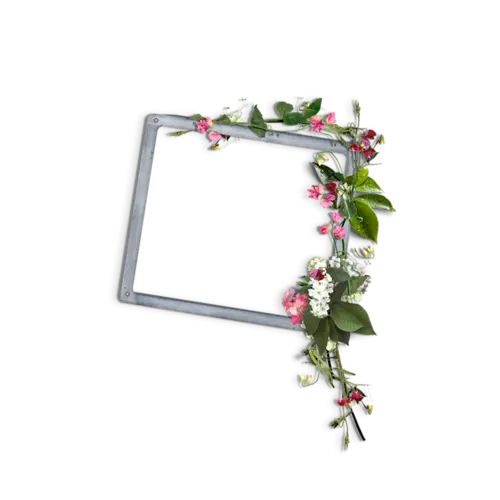 Rectangular Floral Frame Decoration