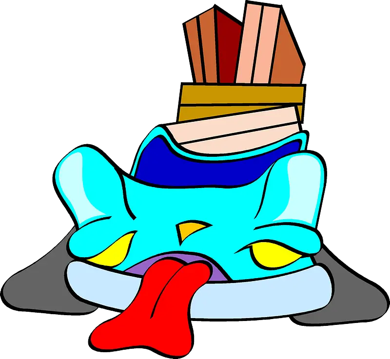 Tired Frog with Books