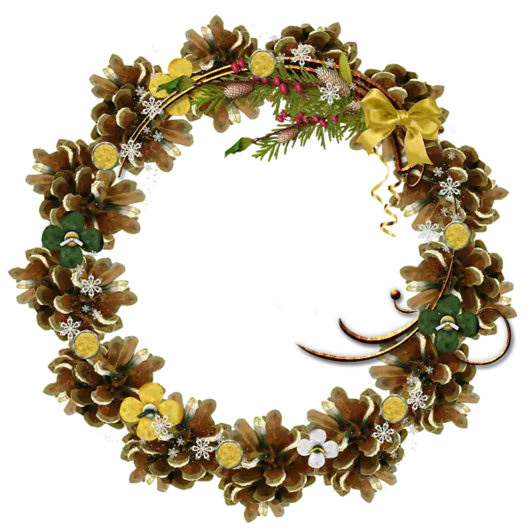Pine Cone Wreath for Christmas Decoration