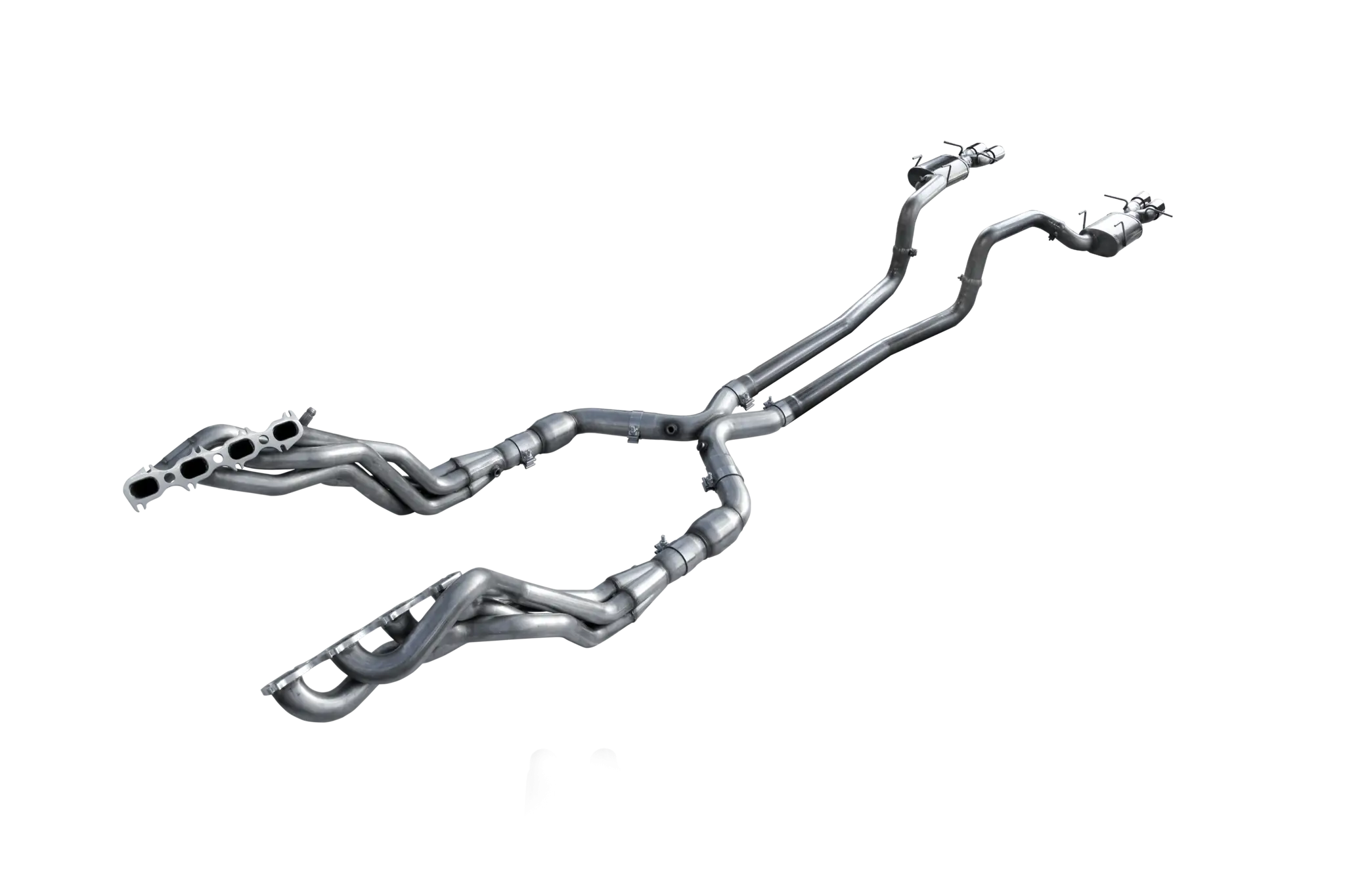 Car Exhaust System in Metallic Design