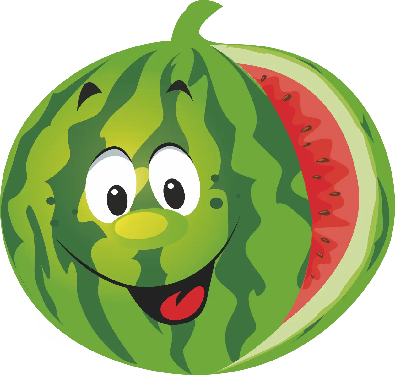 Smiling Watermelon Cartoon