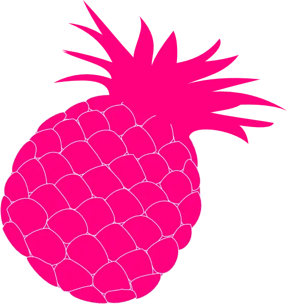 Pink Pineapple Illustration in Flat Style