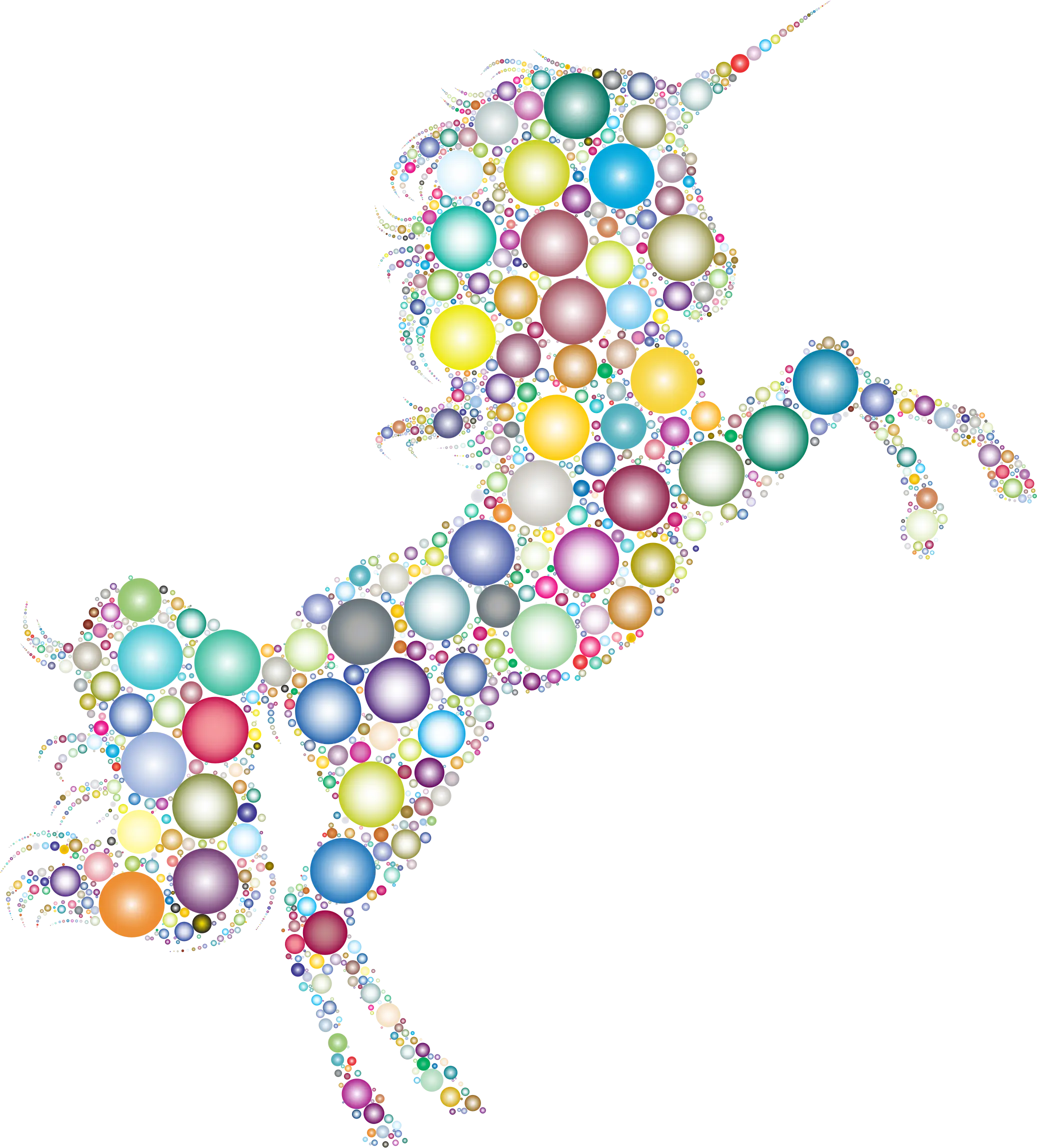 Colorful Bubble Unicorn