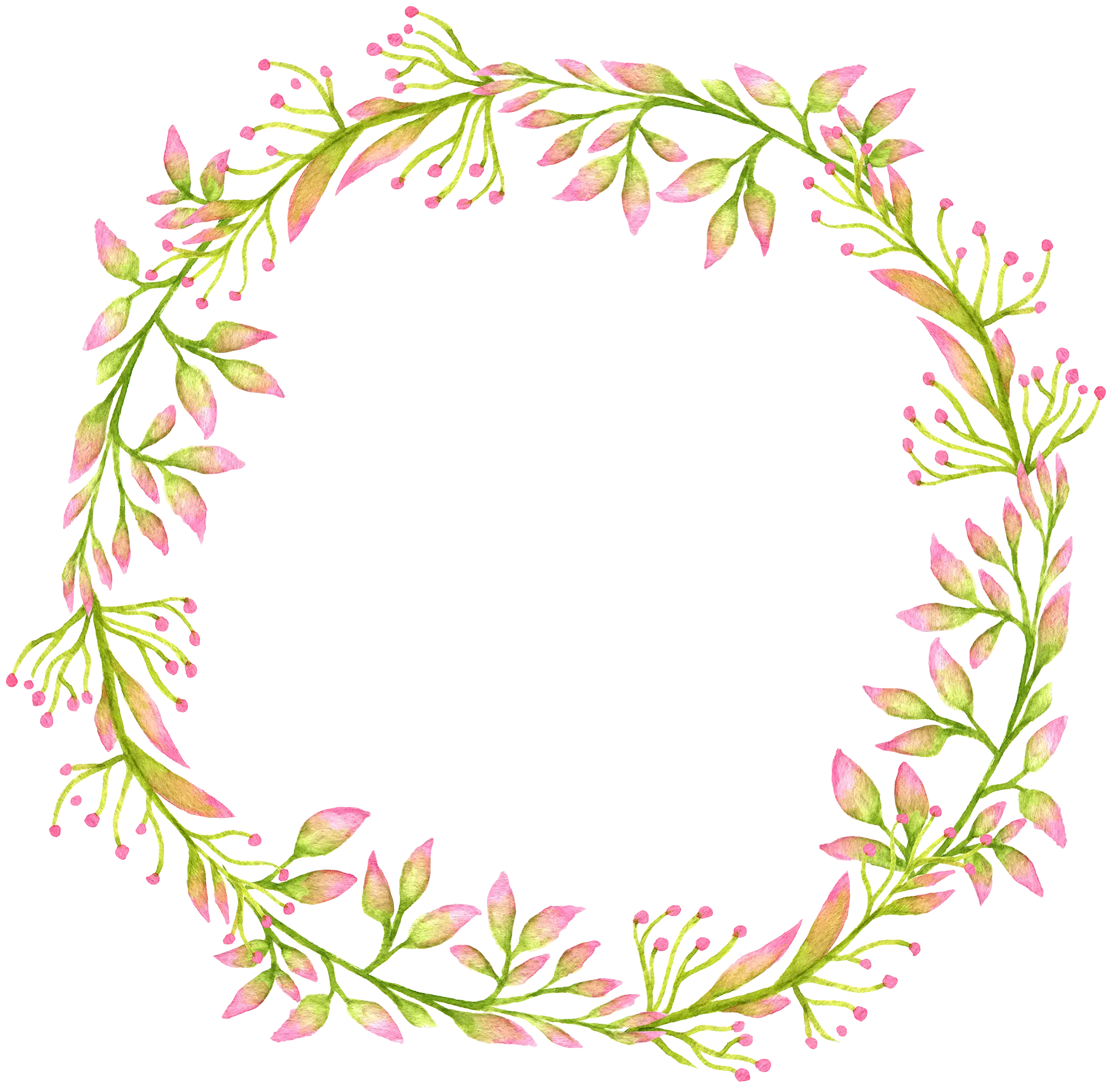Floral Wreath Frame Design