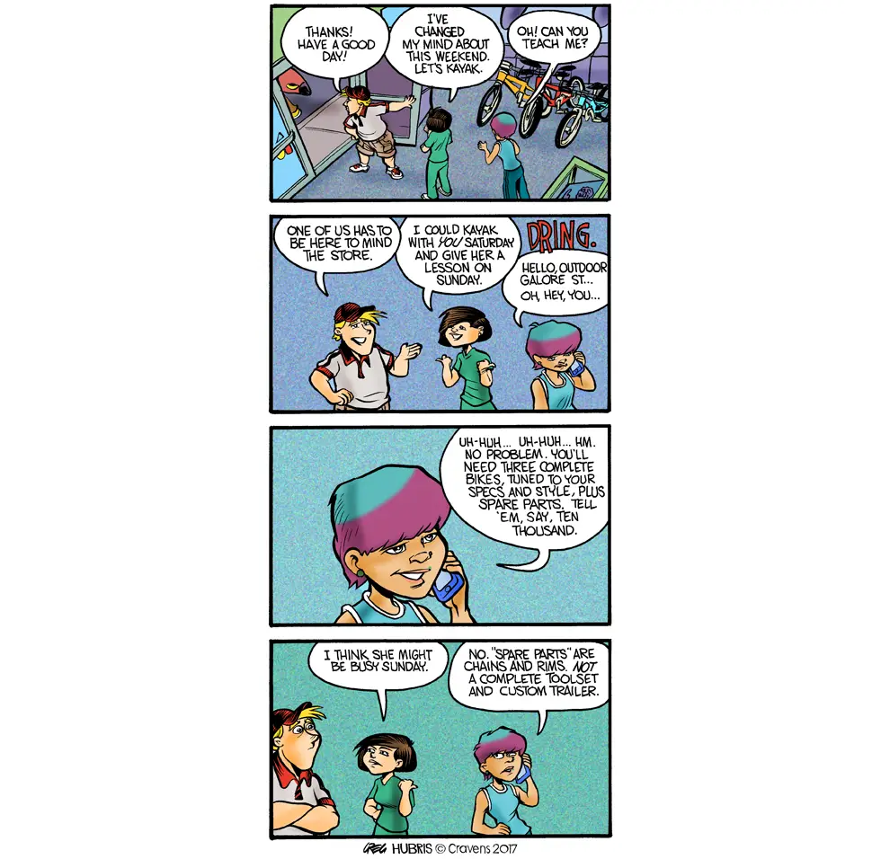 Funny Comic Strip with Characters