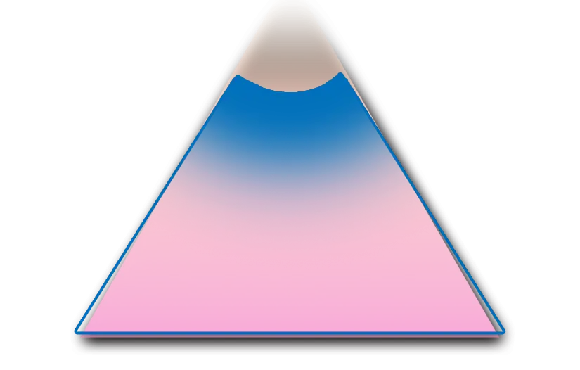 Gradient Blue and Pink Pyramid
