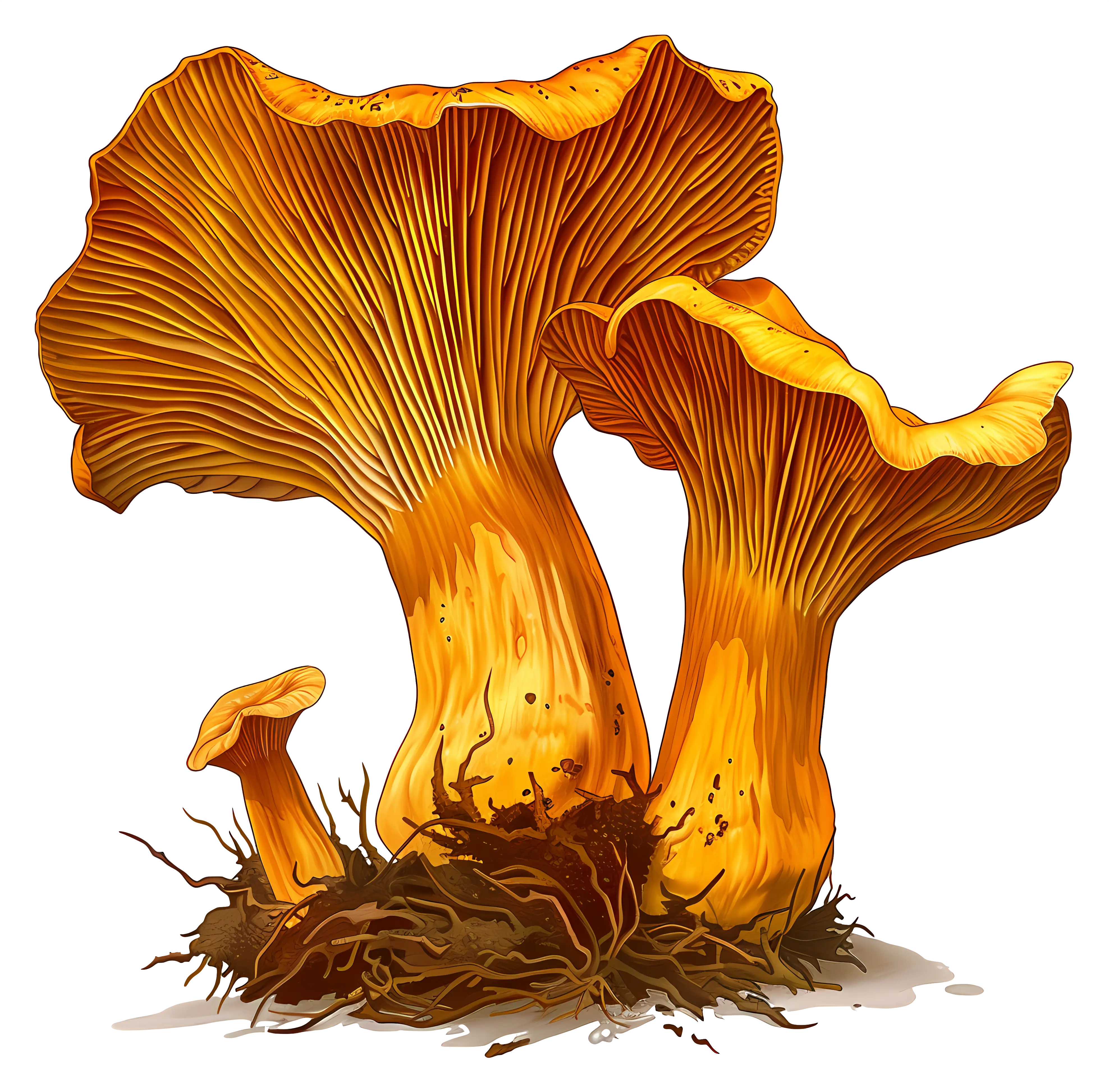 Chanterelle Mushrooms Illustration