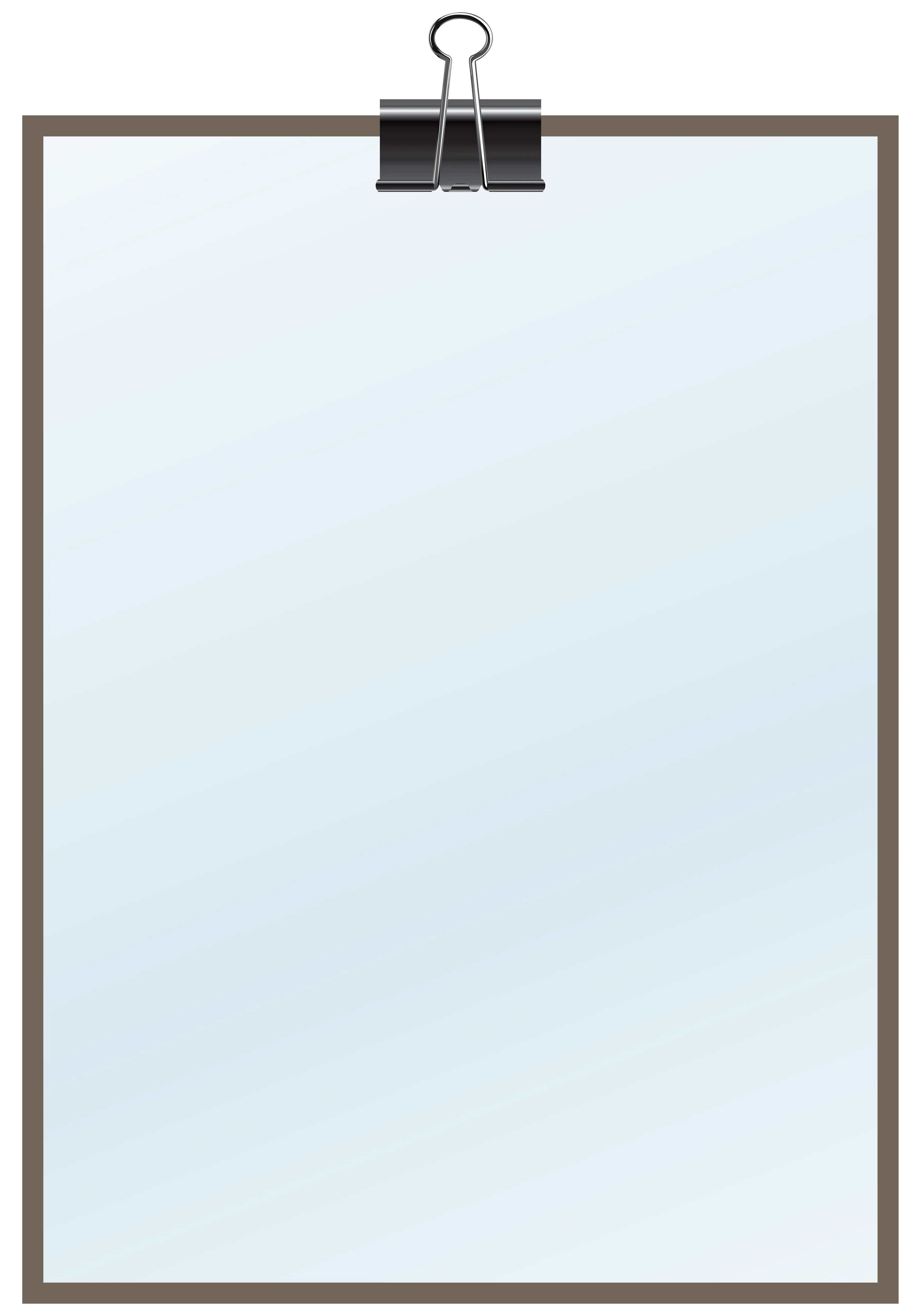 Empty Clipboard with Black Clip