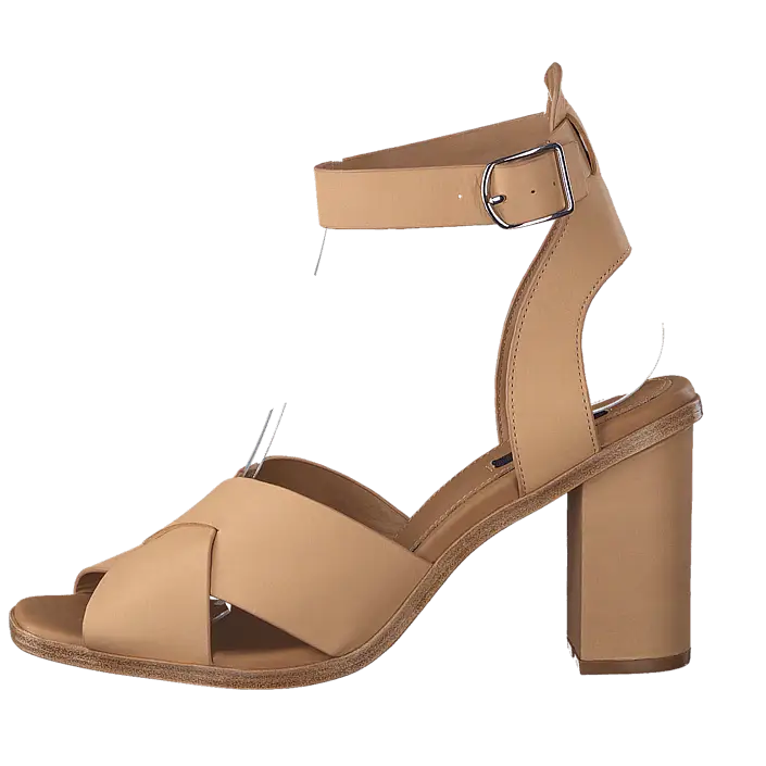 Tan Block Heel Sandal for Women