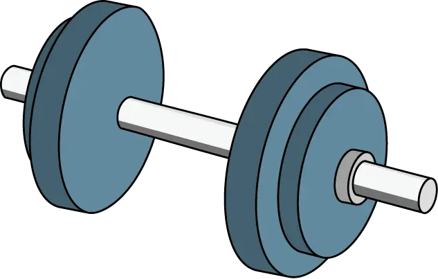 Cartoon Dumbbell Illustration
