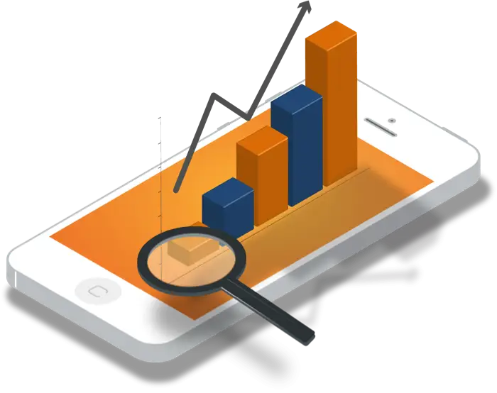 Smartphone and Analytics Bar Chart Illustration