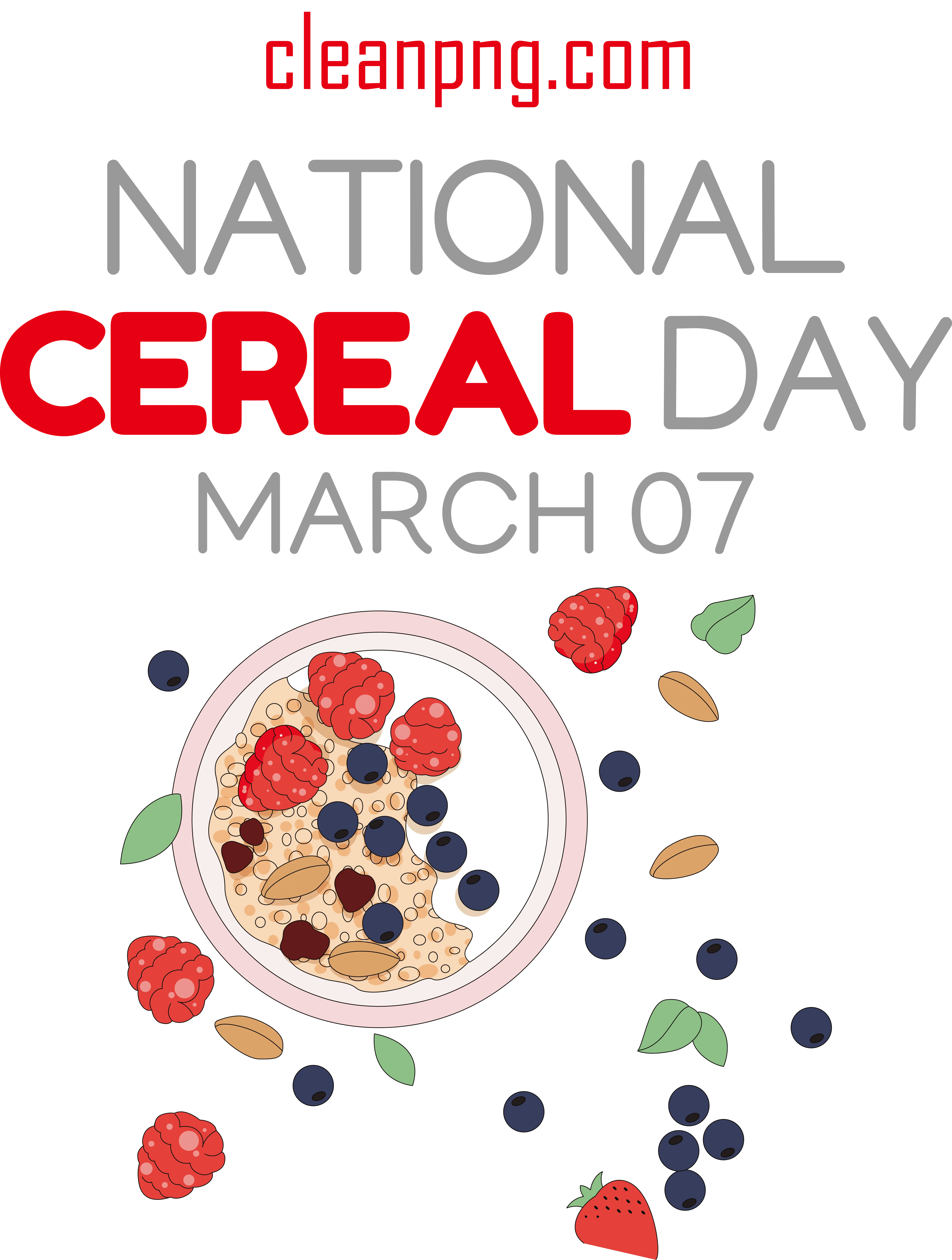 Bowl of Cereal with Berries for National Cereal Day