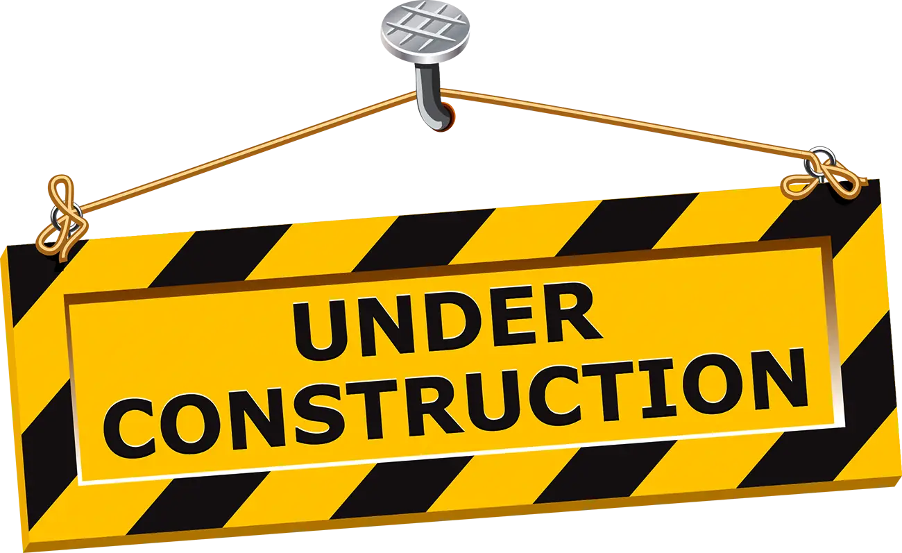 Under Construction Sign for Safety and Caution
